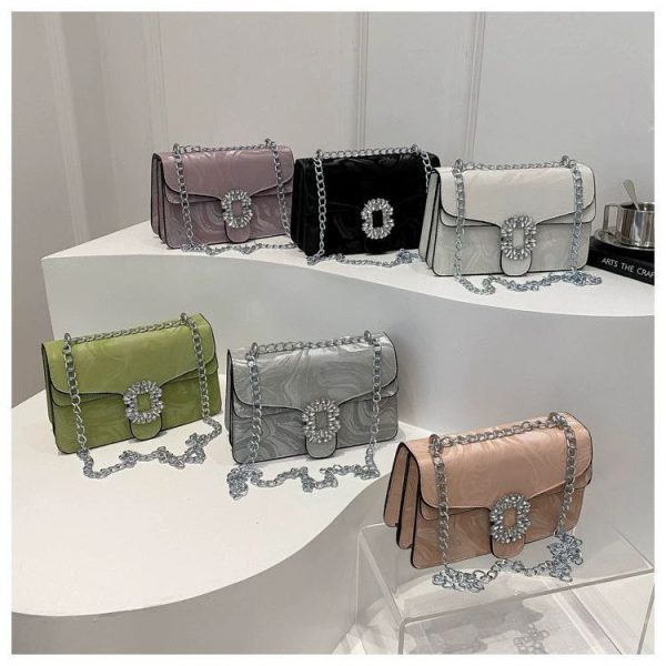 New Fashion Elegant Handbags Designer Shoulder Bag Diamond Silk Satin Crossbody Bags For Women Top Handle Bag