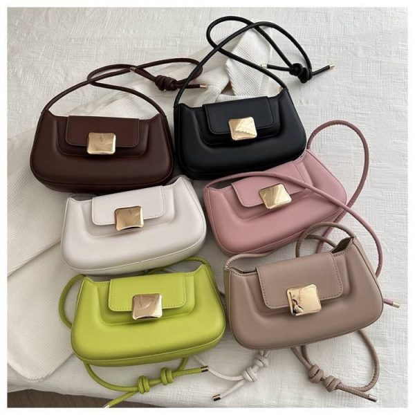 Women Saddle Bag Fashion PU Leather Underarm Shoulder Bags Lady Trendy Crossbody Messenger Bags Women's Handbag And Purse Bolsos