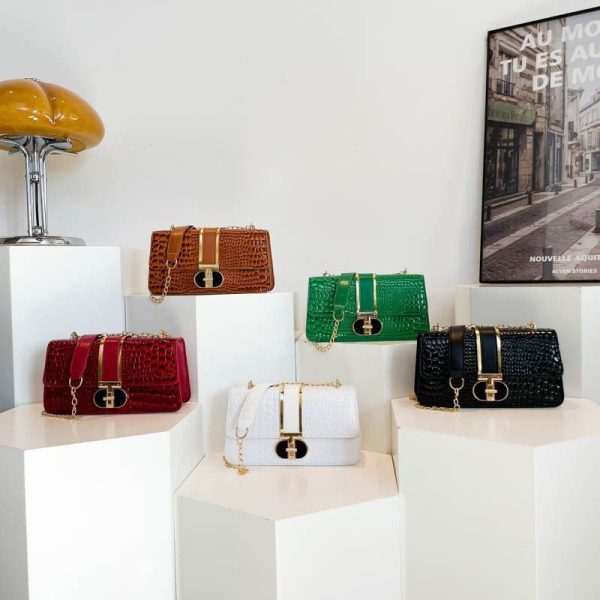 Fresh Launch: Women's Premium Crocodile Leather Chain Bag - High - End Luxury, Fashion - Forward Niche Design