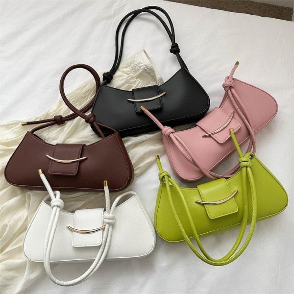 Casual Trendy Shoulder Bag Women's Low Price Fashion Simple Design New In Handbag High-grade Leather Solid Color Crossbody